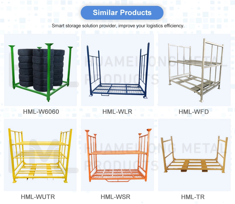 Warehouse Metal Mobile Portable Truck Tyre Stillages Pallet Storage Rack