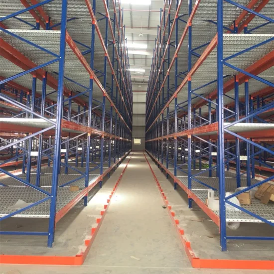 Stoccaggio in magazzino industriale, scaffalatura per pallet VNA in metallo selettivo per carichi pesanti