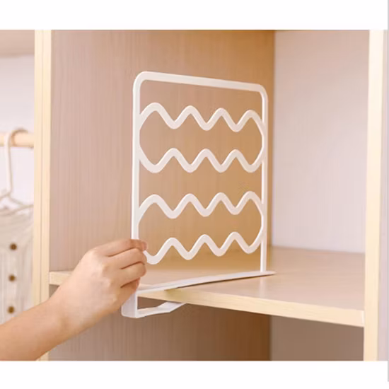 Divisorio per scaffali Filo Organizzatore di abbigliamento Divisorio per armadio Rack di stoccaggio Armadio Divisorio Pannello assicella Accessori per mobili per la casa Bl12223